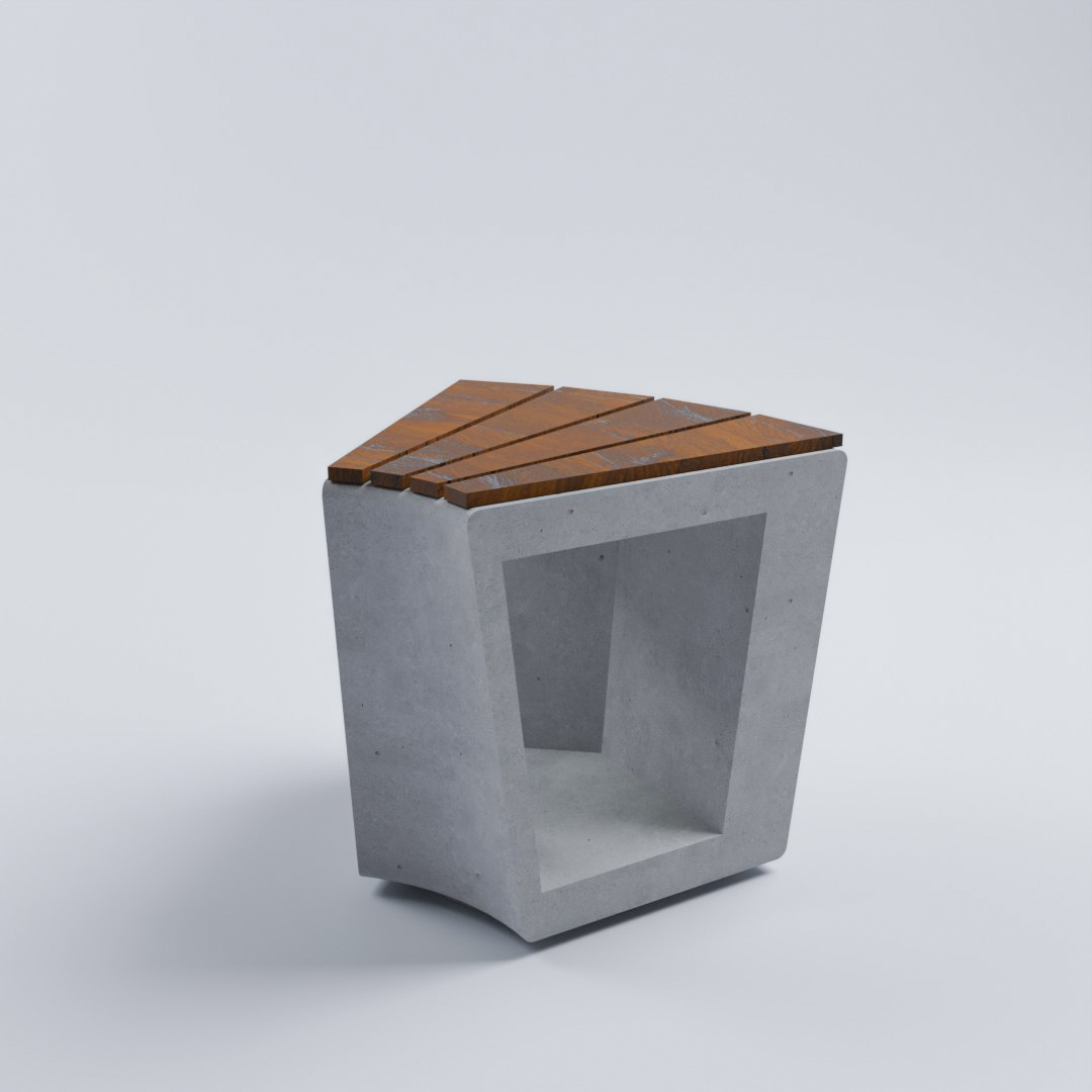45-2.jpg Beton-Straßenbank Rotterdam D7 - Bild 1
