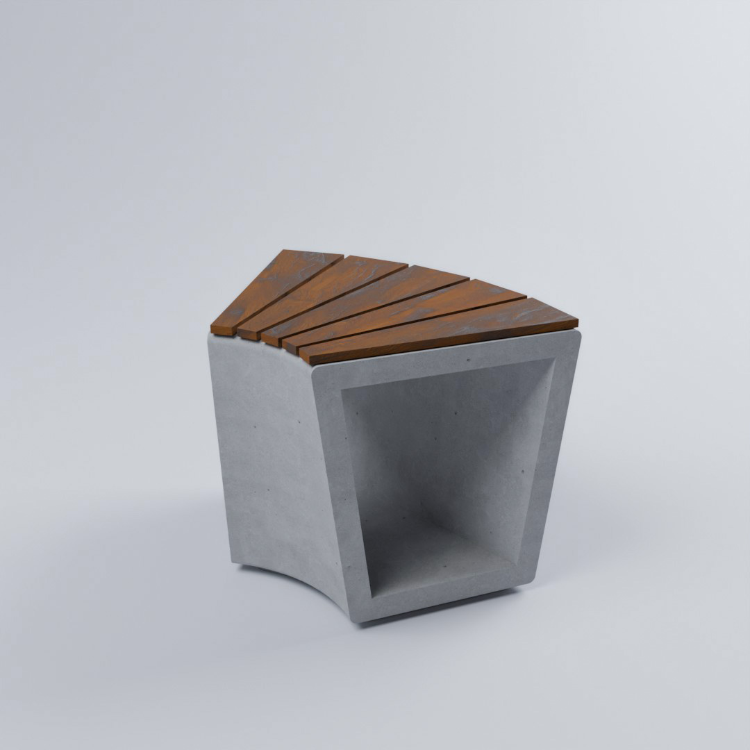 60.jpg Beton-Straßenbank Rotterdam D6 - Bild 1