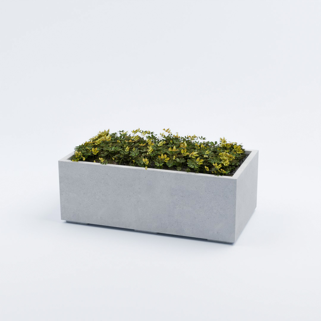 Vazon-109-flower Beton-Blumenkübel für den Außenbereich, rechteckig 109 - Bild 1