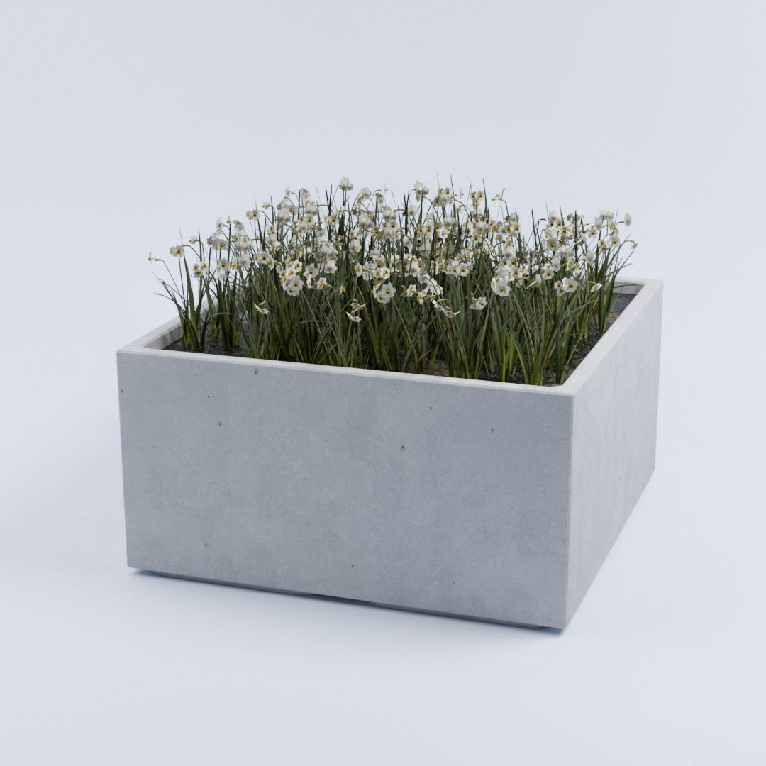 Vazon-Toskana-1190 Beton-Blumenkübel für den Außenbereich „Toscana“ - Bild 1